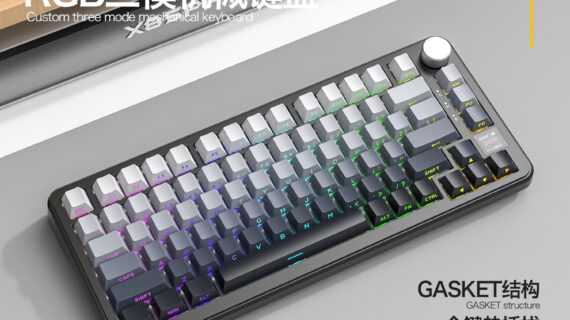 Home 12 DIY Hardware Lab X85PRO Tri-Mode Mechanical Keyboard 81-Key RGB Hot-Swappable Gaming Keyboard with OLED Display Wireless