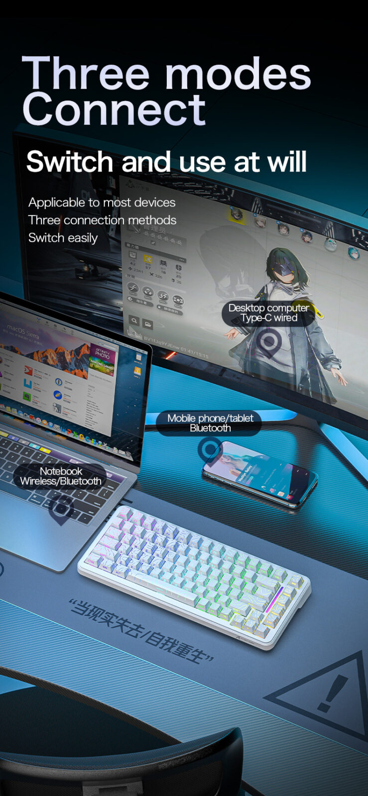  DIY Hardware Lab X82 PRO HE Wireless Tri-Mode RGB Hall Effect Gaming Keyboard 82-Key with Adjustable Actuation & Rapid Trigger for PC Mac – Image 8 DIY Hardware Lab X82 PRO HE Wireless Tri-Mode RGB Hall Effect Gaming Keyboard 82-Key with Adjustable Actuation & Rapid Trigger for PC Mac – Image 8