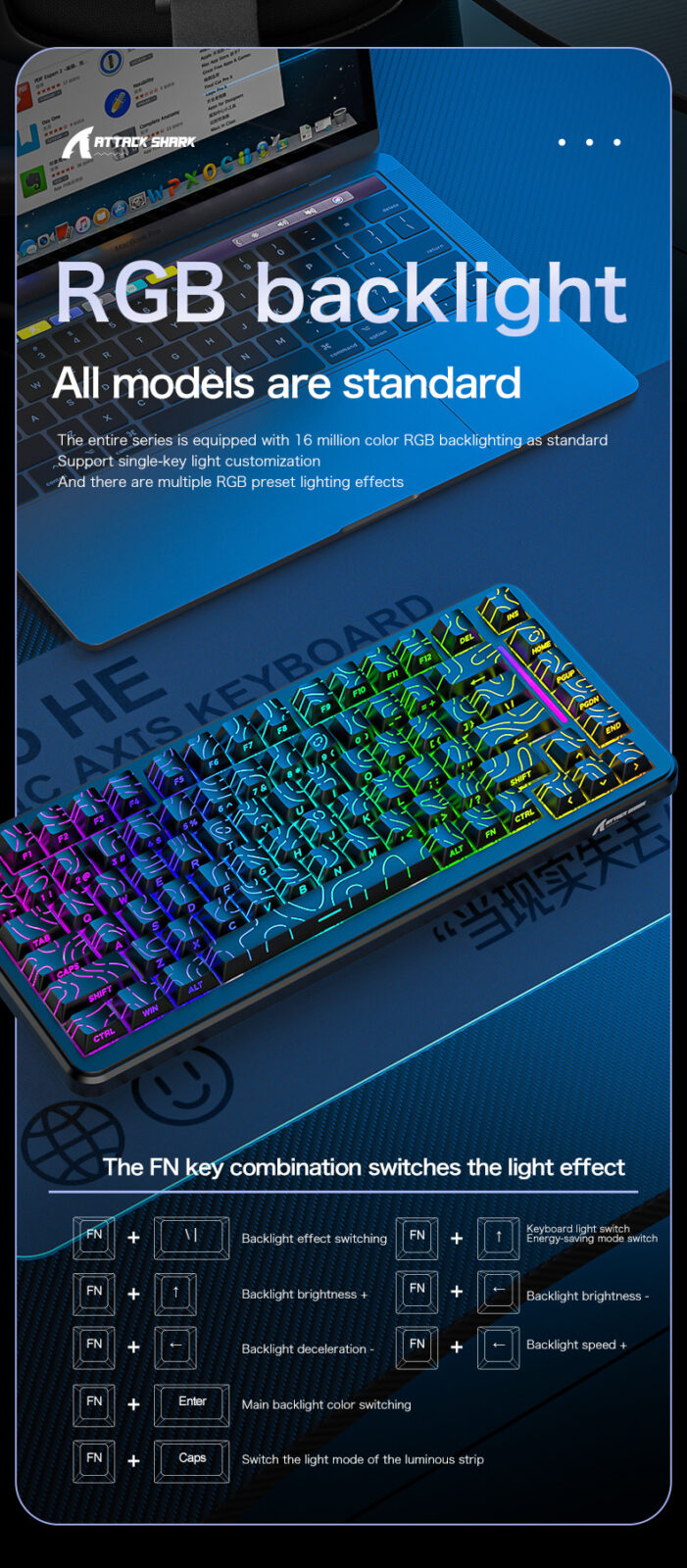  DIY Hardware Lab X82 PRO HE Wireless Tri-Mode RGB Hall Effect Gaming Keyboard 82-Key with Adjustable Actuation & Rapid Trigger for PC Mac – Image 9 DIY Hardware Lab X82 PRO HE Wireless Tri-Mode RGB Hall Effect Gaming Keyboard 82-Key with Adjustable Actuation & Rapid Trigger for PC Mac – Image 9