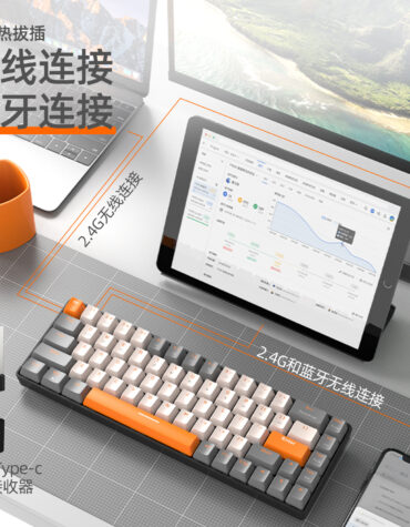 DIY Hardware Lab K68 Wireless Dual-Mode Mechanical Keyboard 68 Keys Hot-Swappable Gaming Keyboard DIY Hardware Lab K68 Wireless Dual-Mode Mechanical Keyboard 68 Keys Hot-Swappable Gaming Keyboard
