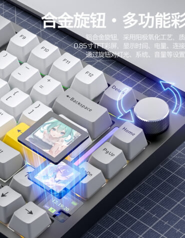 DIY Hardware Lab X820 Ultra Tri-Mode Wireless Mechanical Keyboard 81 Keys RGB Backlit Built-in Smart LCD Display Hot-Swappable Gasket Mount Gaming Keyboard DIY Hardware Lab X820 Ultra Tri-Mode Wireless Mechanical Keyboard 81 Keys RGB Backlit Built-in Smart LCD Display Hot-Swappable Gasket Mount Gaming Keyboard