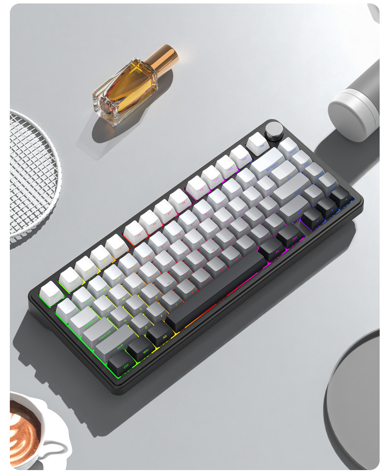DIY Hardware Lab X85 Mechanical Keyboard Three-Mode Wireless (Bluetooth/2.4G/Wired) Gasket Mount RGB Backlit Gaming Keyboard with Side-Printed Keycaps – Image 20 DIY Hardware Lab X85 Mechanical Keyboard Three-Mode Wireless (Bluetooth/2.4G/Wired) Gasket Mount RGB Backlit Gaming Keyboard with Side-Printed Keycaps – Image 20