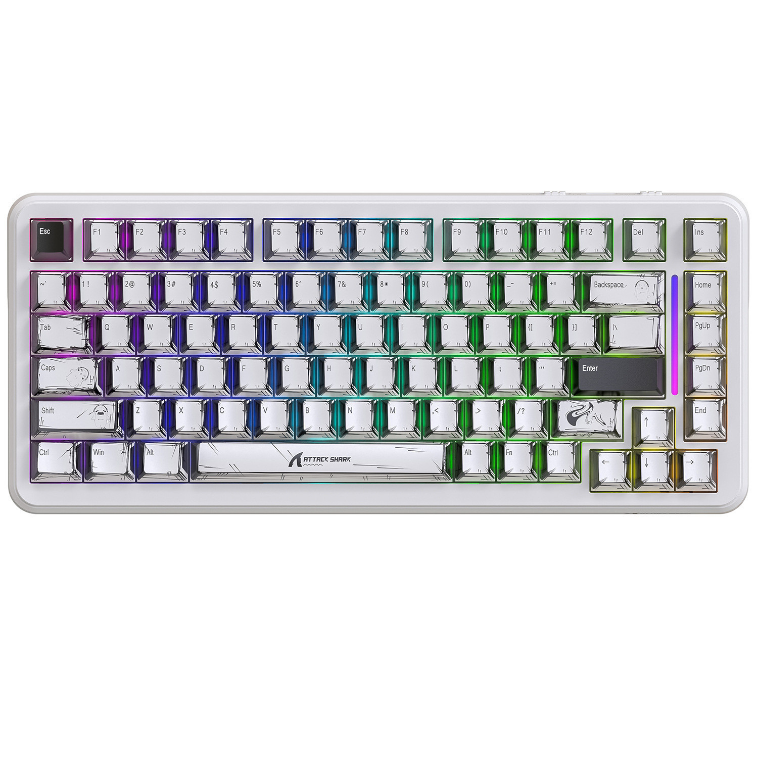  DIY Hardware Lab X82 PRO HE Wireless Tri-Mode RGB Hall Effect Gaming Keyboard 82-Key with Adjustable Actuation & Rapid Trigger for PC Mac DIY Hardware Lab X82 PRO HE Wireless Tri-Mode RGB Hall Effect Gaming Keyboard 82-Key with Adjustable Actuation & Rapid Trigger for PC Mac - Image 5