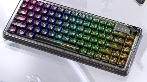Home 12 DIY Hardware Lab K75 Transparent RGB Wireless Mechanical Keyboard 82 Keys Gasket Mount Hot-Swappable Gaming Keyboard